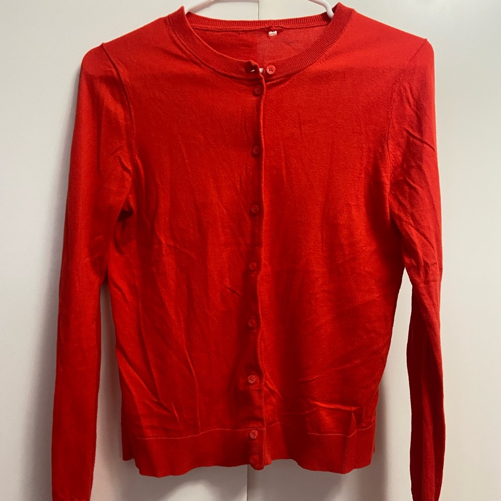 Dark orange cardigan